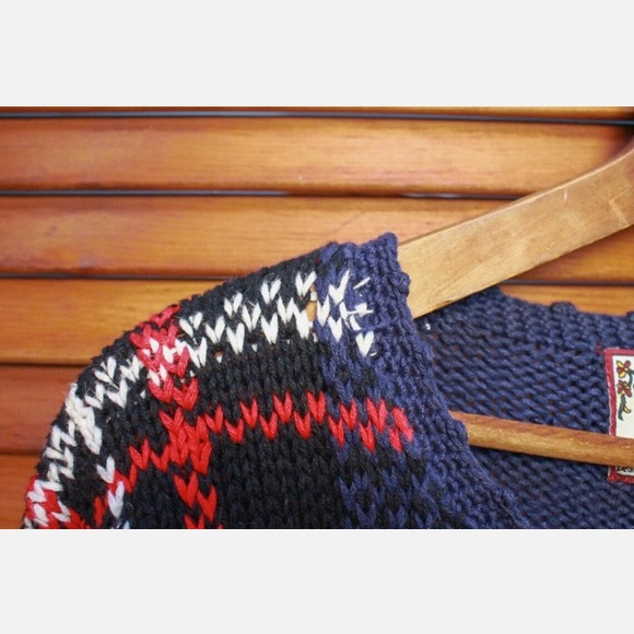 Festive Blue Christmas Sweater with Tree Design - Picture 6 of 7